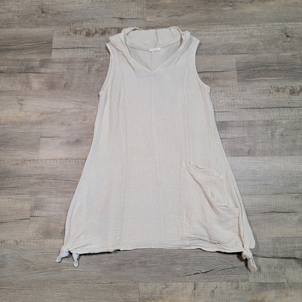 Luukaa France Linen Long Lagenlook Tunic Size Large Boho Peasant Prairie Top